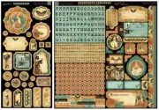 Graphic 45 Steampunk Debutante Chipboard & Cardstock Stickers Rare