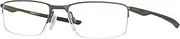 [Oakley] OX3218 Eyeglasses Bundle: OX 3218 321802 Socket 5.5 Satin Pewter and Large Black leash Accessory kit, Socket 5.5 Satin Pewter