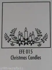 NELLIE SNELLEN EMBOSS FOLDERS "CHRISTMAS CANDLES" EFE015 CARDS AND SCRAPBOOKING