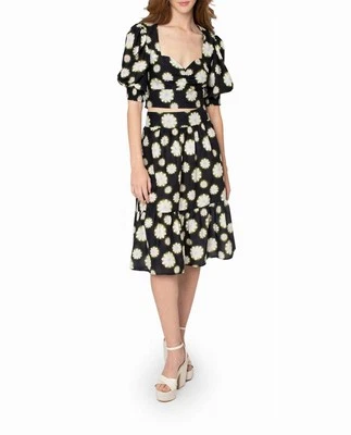 Nicole Miller hazy daisy cotton sweetheart top HAZY DAISY