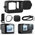 For GoPro Hero 12 11 10 9 Silicone Sleeve Protective Case Accessories Tool Set