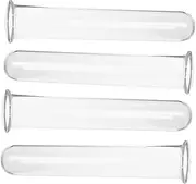 Gogogmee 4pcs Test Tube Vases for Flowers Glass Hydroponic Plant Propagation Station Sturdy Design for Root Observation for African and Moss Decor