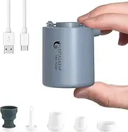 FLEXTAILGEAR Tiny Pump Portable Air Pump+ Camping Light Ultra-Mini Air Pump with 1300mAh Battery USB Rechargeable for Pool Floats Air Bed Air Mattress Swimming Ring Vacuum Storage Bags