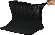 [Brooklyn Socks] Big and Tall Diabetic Neuropathy Socks, King Size Mens Athletic Socks (Size: 13-16)
