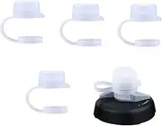 KINBOM 4pcs Mud Caps for Bottles, Transparent Bike Bottle Cap Top Free Bike Water Bottle Mud Cap for Podium Peak Fitness Bottles Bike Bottle Cap Top