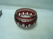 Waterford Clarendon Ruby Votive Holder 4" Lead Crystal Mint Condition