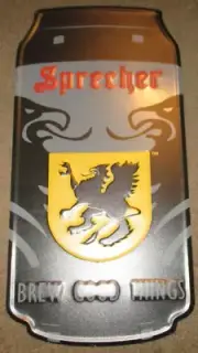 SPRECHER BREWING wisconsin ambr root beer METAL TACKER SIGN craft beer brewery I