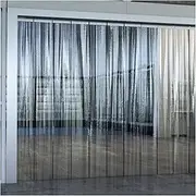 Plastic Waterproof Vinyl Strip Curtain，Strip Curtain PVC Vertical Blinds Slat Curtain for Garage Patio Warehouse Pet House (Color : Clear, Size : 135x230cm)