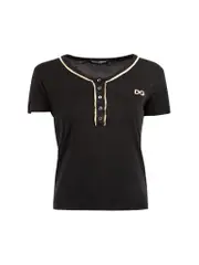 Black Cotton Logo T-Shirt