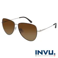 在飛比找momo購物網優惠-【INVU】瑞士簡約優雅線條偏光太陽眼鏡(金 P1000B)