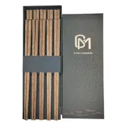 Wenge Wood Chopsticks,10 Pairs Wooden Chopsticks,Chinese Japanese Korean Reus...
