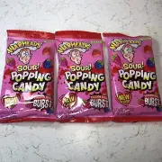 WARHEADS SOUR POPPING HARD CANDY New Flavor "Passion Berry Burst" 3 Pack