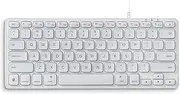 Perixx PERIBOARD-332MW Wired Backlit Scissor Keyboard - Compatible with Mac OS X and iOS Device - Mini 11.22x4.57x0.83 Inches - Scissor Keys with Big Font - White Backlit
