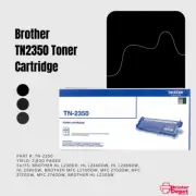 Brother TN2350 Toner Cartridge Yield: 2, 600 Pages/ P/#: TN-2350