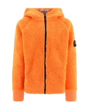 logo-patch sleeve hooded jacket 14Y,12Y,10Y orange