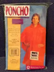 New Jacob Ash Co. RAIN PONCHO 50" x 80" OD Green Waterproof One Size Fits All