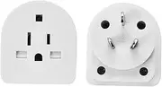 LZLRUN Universal Power Adapter Travel Adaptor 3 pin SAA Approved UK/US/JP/CA to AU Plug Charger for Australia New Zealand China Socket (White)
