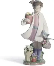 [LLADRÓ] Delicate Nature Girl Figurine. Porcelain Figure Figure.