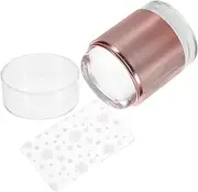 DRESSOOS Silicone Nail Art Stamper Set Manicure Set with Stamping Plates Stencils French Nail Stamper Head for Salon