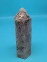 670g natural pink amethyst sakura agate obelisk quartz crystal tower reiki 6.5"