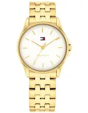 [Tommy Hilfiger] Jade Ionic Plated Thin Steel Watch in White