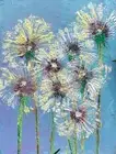 Dandelion oil Painting meadow artwork Flower Wall Art