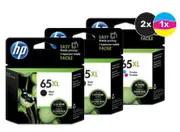 HP 65XL Ink Cartridge Value Pack - Includes: [2 x Black, 1 x Tri-Colour]