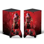 Xbox Series X Skin Red Gaming Sticker Decal Vinyl Wrap for Console & Controllers