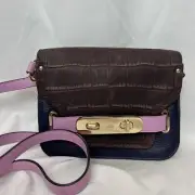 NWT $395 Coach Swagger Colorblock Crossbody Shoulder Bag 35956 Pink Navy