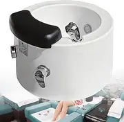 Portable Foot Spa Bathtub, Acrylic Massage Footbath Foot Baths with Adjustable Foot Pedal,Led Colorful Lights,Adjust Hot and Cold Water,Deep Foot Bath Spa can Automatically Drain for Home Spa C