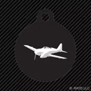 Mitsubishi A6M Zero Keychain Round with Tab engraved many colors A6M3 WWII japan