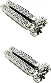ETHZZLE 2sets Wind-powered Daytime Running Lights for Cars Trucks Motorcycles 8-led Auto Exterior Lamp No Battery Needed Easy Install Double-sided Adhesive 2pcs*2