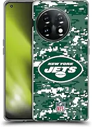 Head Case Designs Officially Licensed NFL Digital Camouflage New York Jets Graphics Soft Gel Case Compatible with OnePlus 11 5G
