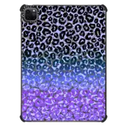 iPad Pro 11-inch (3rd/4th gen) iPad Impact Case CHEEKY CHEETAH BLACK PURPLE IPAD, LEOPARD PRINT COLORFUL ANIMAL PATTERN OMBRE By Ebi Emporium