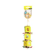 Avi One Boxes With Paper Wooden Beads Bird Toy 37cm