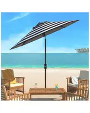 Safavieh Up Resistant Iris Fashion Line 9Ft Auto Tilt Outdoor Umbrella