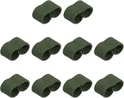 [uxcell] Elastic Belt Keepers, 10 Pack Strap Organizers Web Belt Loop Stays Backpack Strap Holder for 1.6" Wide Belts/Straps, Green