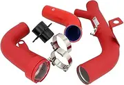 Turbo Discharge Pipe ，Compatible With TTS R20/ Compatible With Golf 5 6 Golf R/ ED30 Mk5/ ED35 Mk6/Scirocco R Mk3/ A3 S3 2.0 TFSI K04 EA113(MK5-TP-B RED)