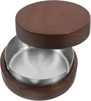 HOMOCONO Ashtray Ash Tray Indoor Cigarette Ash Holder Cigarette Butt Holder Office Ash Container Round Astray Cigarette Butt Container Office Cigarette Ash Holder Home Accessory Wood Silver