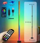 122CM RGB LED Corner Floor Lamp Light Stand Gaming Room Decor APP+Remote Control