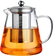 1300Ml Glass Teapot Stovetop, Clear Tea Kettle with Infuser, Teapot Safe Bloomin