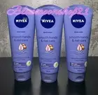 3 x 100ml Nivea Smooth Hands & Nail Care Hand Cream- Lotus Flower Macadamia Oil