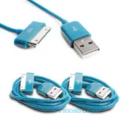 2 6FT USB SYNC DATA POWER CHARGER AQUA BLUE CABLE IPHONE IPOD TOUCH CLASSIC IPAD