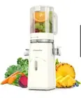 Cold Press Juicer, Updated Masticating Juicer Machines with 5" Feeding Chute Fit