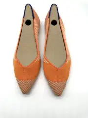Rothy's The Point Retired Orange Sherbet Flat Shoes Women Size 7.5 New In Box