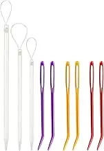KINBOM 9pcs Sewing Needles, Colorful Aluminium Large-Eye Bent Tip Tapestry Needle Wool Knitting Needle Yarn Threader Eye Blunt Darning Needles for Hand Sewing Work Craft Embroidery (Colors Random)