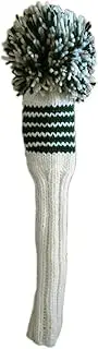 Jan Craig Handmade Fairway Wood Headcover #5 White/AspenGreen/Silver
