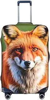 [Pvinnk] Fox Print Protective Luggage Cover Elastic Washable Suitcase Protector Travel Gear Protector, White, Medium