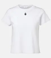 [McQueen] McQueen Skull cropped cotton T-shirt AU 14 white