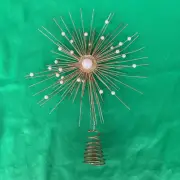 Metal Point Nativity Gold Star Christmas Tree Topper1 11" Holiday Decor